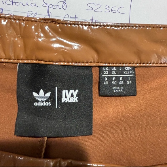 ADIDAS + IVY PARK Sz XL Latex Slim Fit Zipper No Pockets Unique Trouser  Pants - Picture 13 of 14
